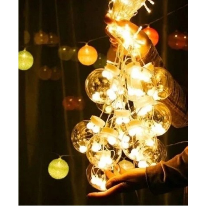 Світлодіодна гірлянда штора Кулька в кульці внутрішня 8 програм 220В RD-070 White