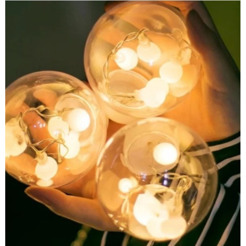 Світлодіодна гірлянда штора Кулька в кульці внутрішня 8 програм 220В RD-070 White