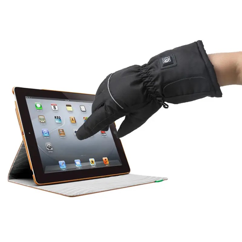 Чоловічі терморукавички USB з підігрівом сверхтеплі з резинкою розмір L 5 Вт Anyuekang 01 Black