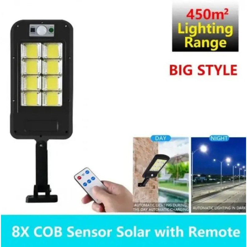 LED прожектор вуличний із сонячною панеллю водонепроникний з датчиком руху та пультом LL-612