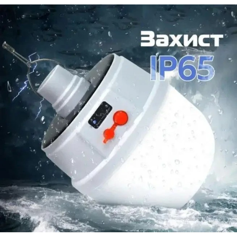 Лампа діодна акумуляторна для кемпінгу з гачком 5 режимів micro USB Bailong BL-2022 White