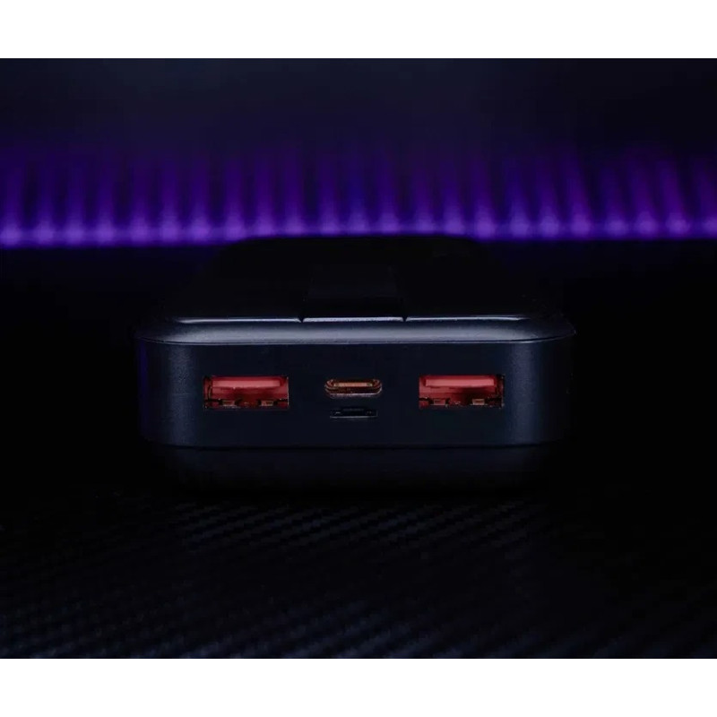 Портативний зарядний пристрій павербанк PD+QC 3.0 10 000mAh з РК-цифровим дисплеем 22.5W Inkax PBQ-06 Black