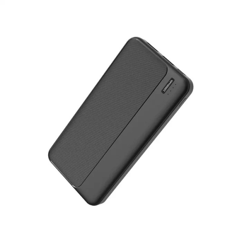 Повербанк Power Bank 10000mAh з індикатором стану батареї та розумною системою захисту Inkax PB-01A Black