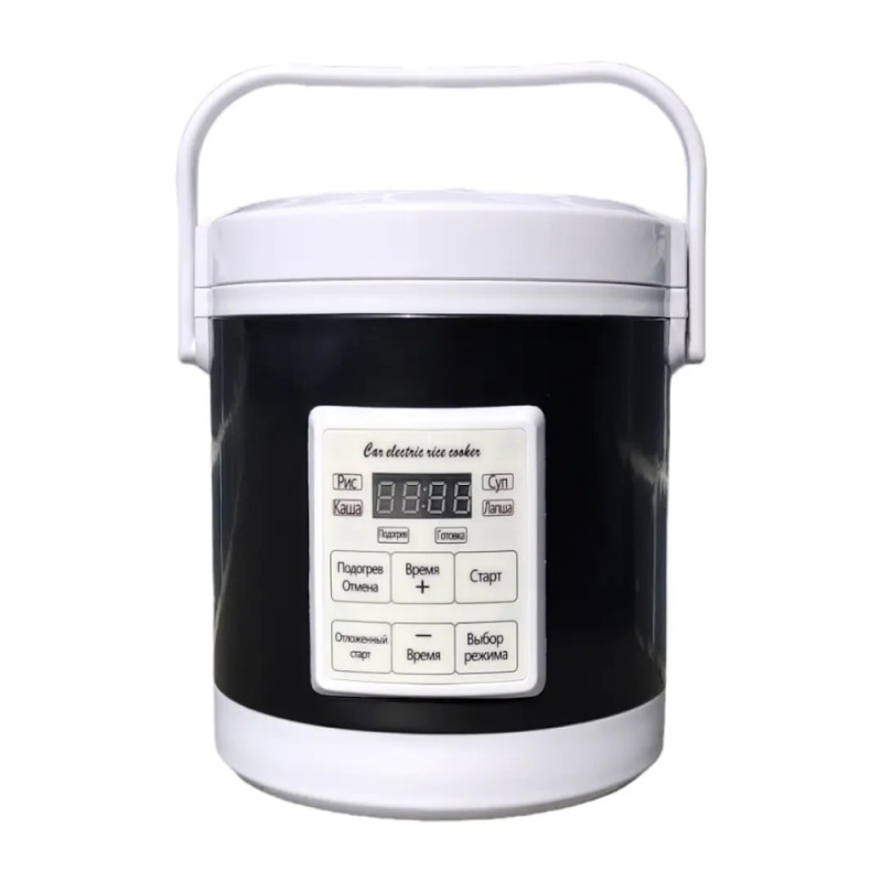 Автомобільна мультиварка для далекобійника 1.6л 180Вт 12/24В DMWD White/Silver