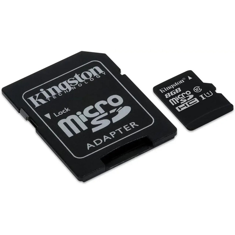 Карта пам'яті Kingston micro SDHC 8GB Class 10 UHS-1 з адаптером Чорний SDCIT2/8GB