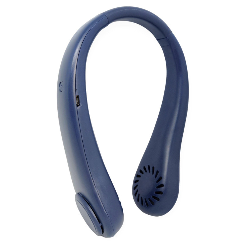 Портативний міні-вентилятор безлопатевий акумуляторний Neck Fun NF-2181 Blue