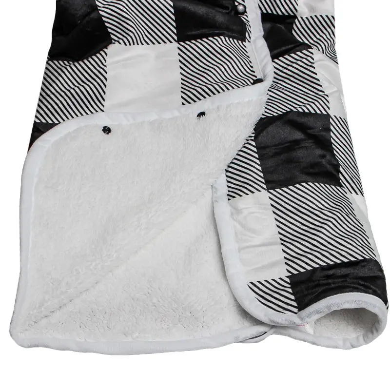 Електричний плед шаль флісовий 3 режими роботи та таймер Lesko 140*80см Black/White