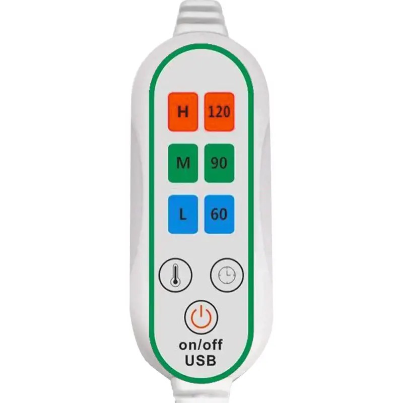 Електричний плед шаль флісовий 3 режими роботи та таймер Lesko 140*80см Black/White