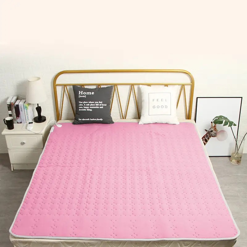 Електропростирадло з підігрівом від мережі 220В з 16 режимами Lesko STT 180*200см Pink