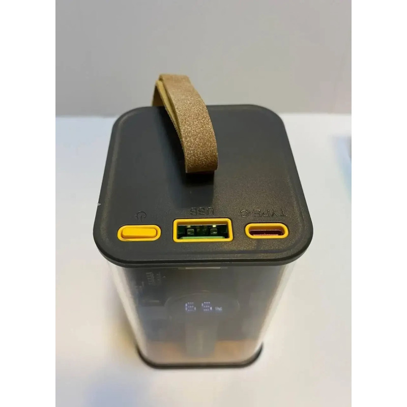 Портативна зарядка Power Bank 20000 mAh 22,5W з індикатором рівня заряду KP-25 Black/Gold