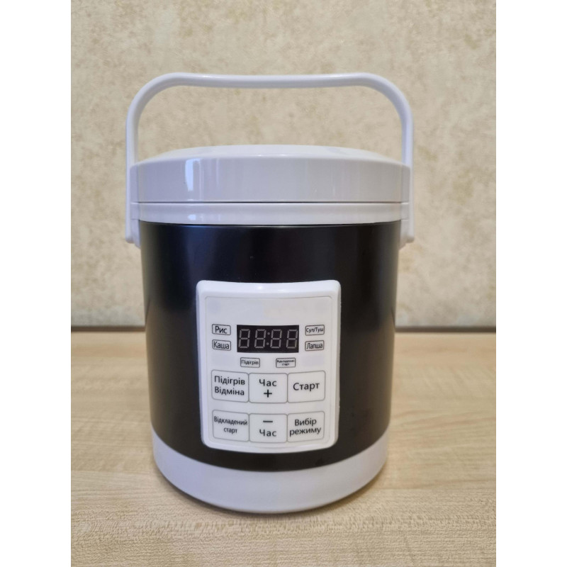 Автомобільна мультиварка для далекобійника 1.6л 180Вт 12/24В DMWD White/Silver Автомобільна мультиварка для далекобійника 1.6л 180Вт 12/24В DMWD White/Silver