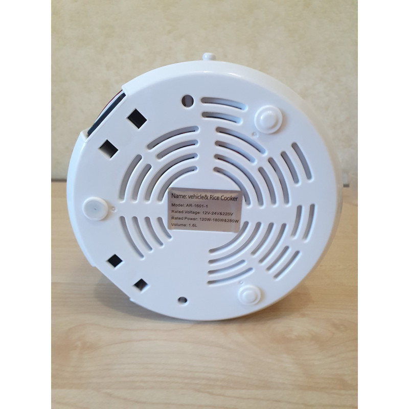 Автомобільна мультиварка для далекобійника 1.6л 180Вт 12/24В DMWD White/Silver Автомобільна мультиварка для далекобійника 1.6л 180Вт 12/24В DMWD White/Silver