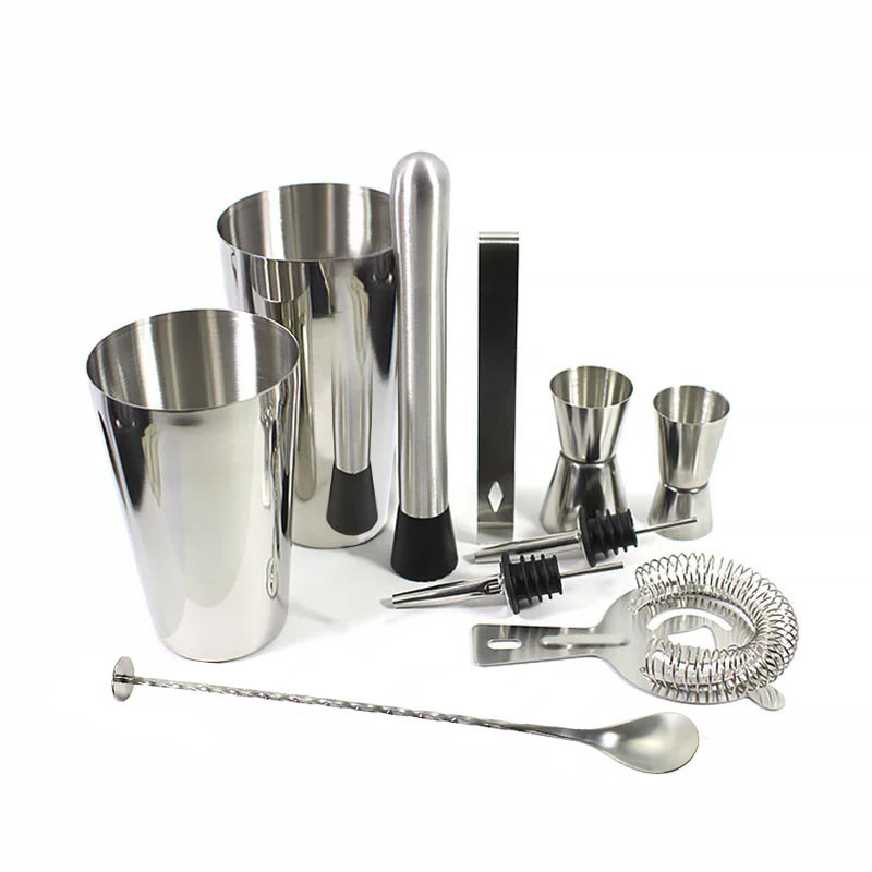 Набір для бару з нержавіючої сталі барний інвентар 10 предметів Youchen MC-9 Silvery