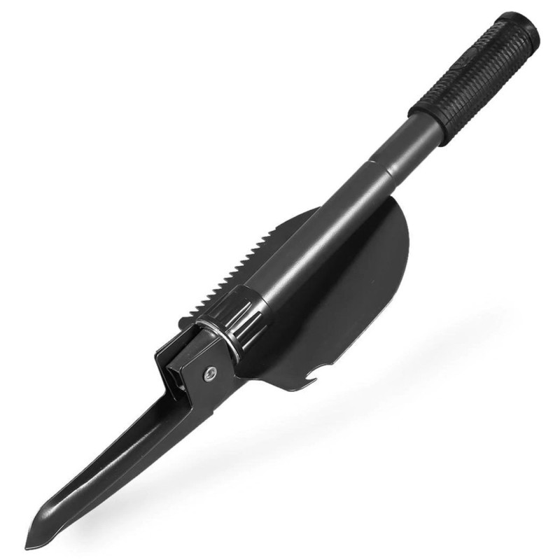 Лопата туристична складна з чохлом компасом 4 в 1 кирка пилка відкривачка Lesko LS1001 Black Лопата туристична складна з чохлом компасом 4 в 1 кирка пилка відкривачка Lesko LS1001 Black