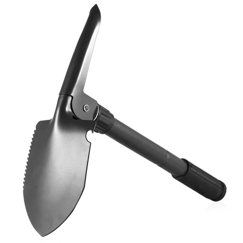 Лопата туристична складна з чохлом компасом 4 в 1 кирка пилка відкривачка Lesko LS1001 Black Лопата туристична складна з чохлом компасом 4 в 1 кирка пилка відкривачка Lesko LS1001 Black