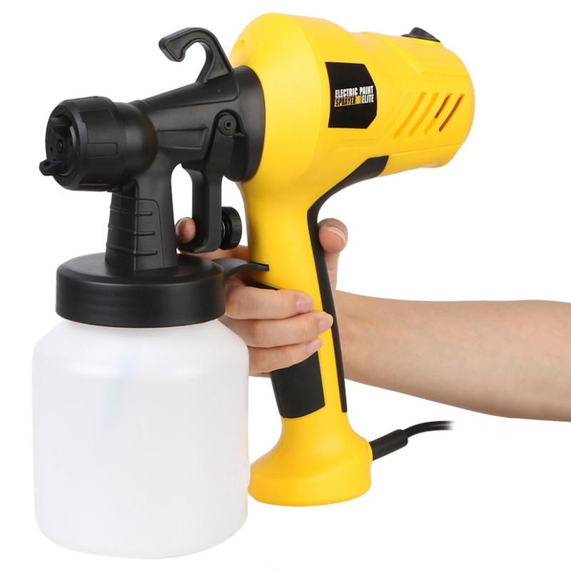 Електричний фарборозпилювач провідний ручний резервуар 0.8 л 500Вт Electric Paint Sprayer Elite Yellow