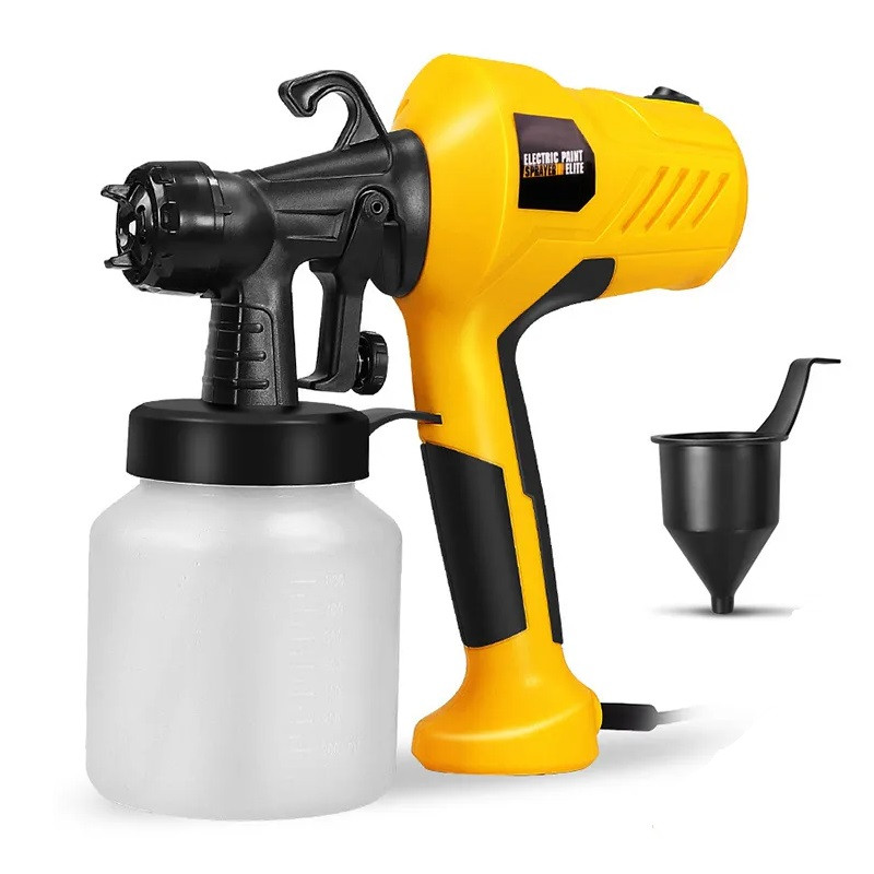 Електричний фарборозпилювач провідний ручний резервуар 0.8 л 500Вт Electric Paint Sprayer Elite Yellow Електричний фарборозпилювач провідний ручний резервуар 0.8 л 500Вт Electric Paint Sprayer Elite Yellow
