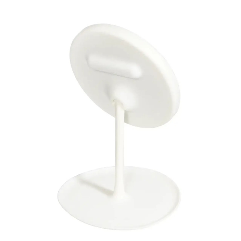 Дзеркало косметична настільна з LED підсвічуванням регульована кругла з підставкою White (WJ2012)