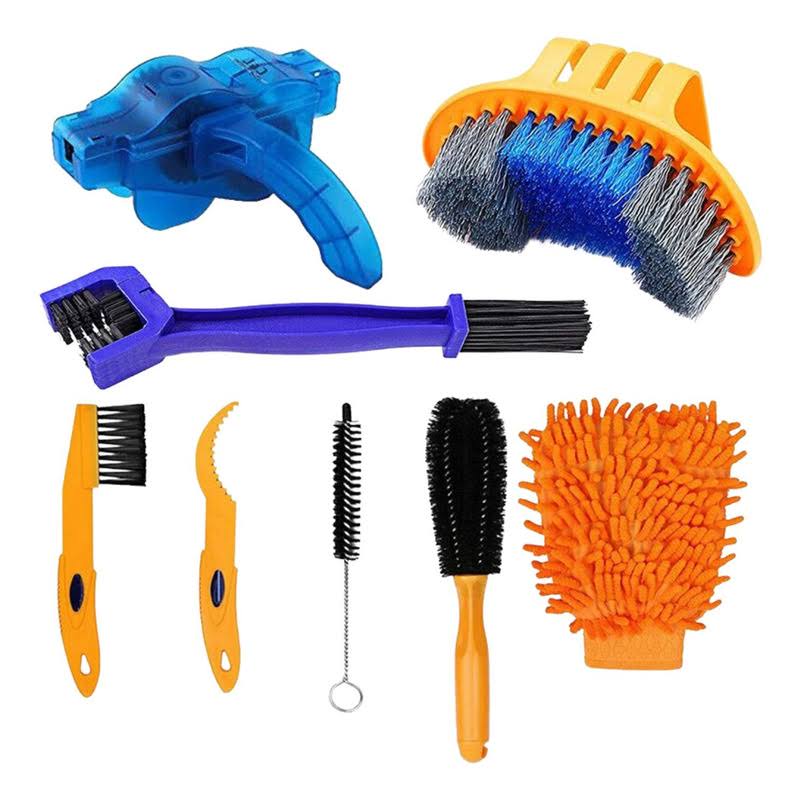 Комплект инструментов универсальный набор для чистки велосипеда с щетками West Biking 0719239 Yellow