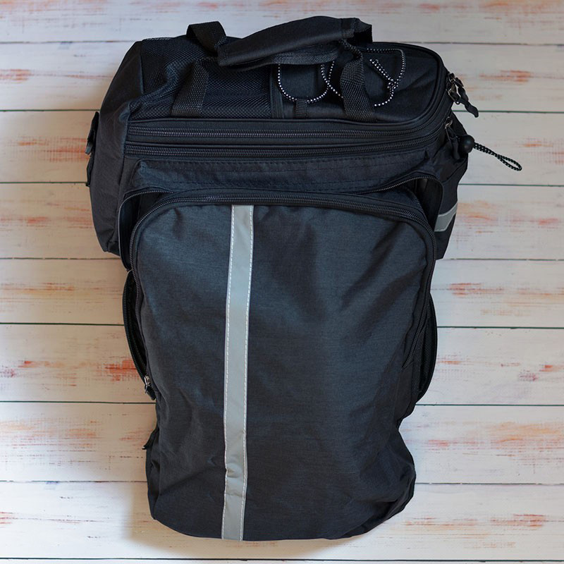 Сумка 3 в 1 на багажник велосипеда розкладна сумка-штани West Biking PRO 1298 Black