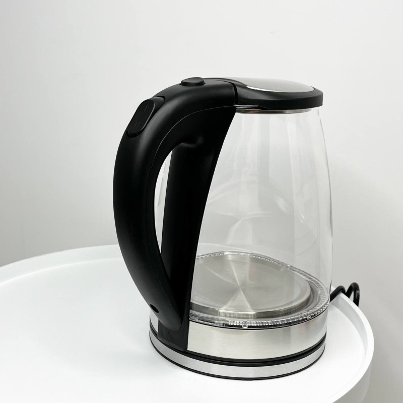 Електрочайник скляний 2200 w 1,8л з LED підсвічуванням Rainberg RB-2250 Black Електрочайник скляний 2200 w 1,8л з LED підсвічуванням Rainberg RB-2250 Black