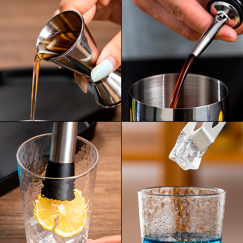 Набір для бару з нержавіючої сталі барний інвентар 8 предметів Youchen MC-8 Silvery