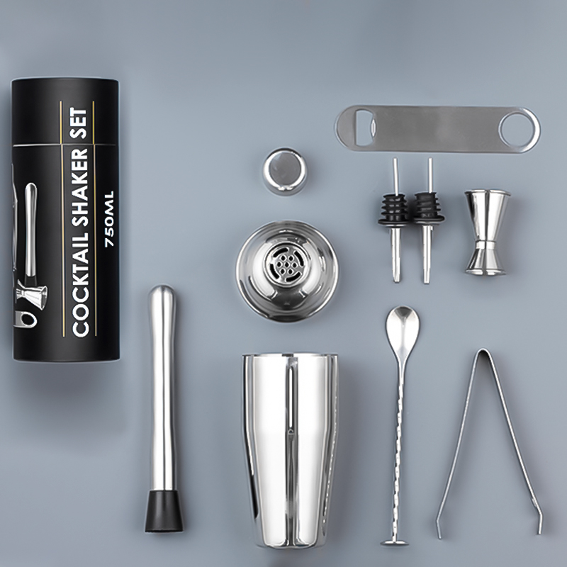 Набір для бару з нержавіючої сталі барний інвентар 8 предметів Youchen MC-8 Silvery