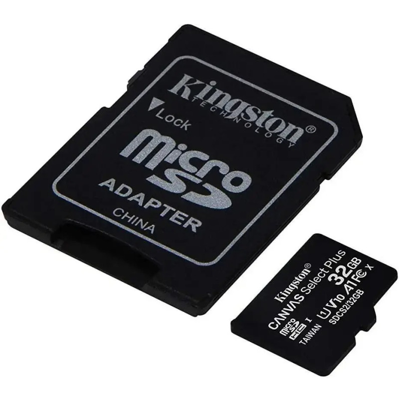 Карта пам'яті Kingston micro SDHC 32GB Class 10 UHS-3 з адаптером SDCS2/32GBSP Чорний