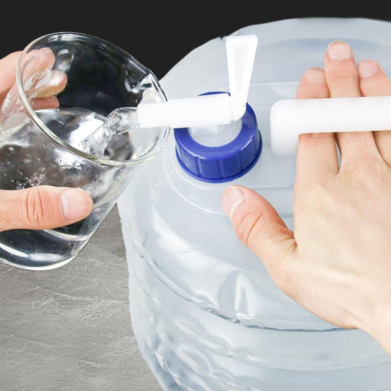 Складна каністра для води з краном на 10 л похідна і туристична ємність Transparent Складна каністра для води з краном на 10 л похідна і туристична ємність Transparent