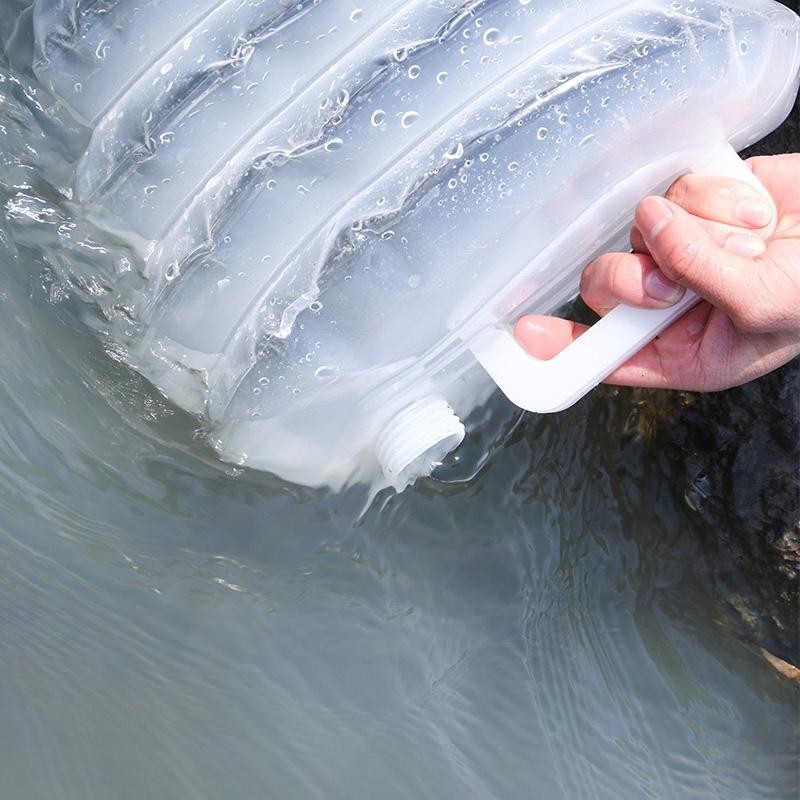 Складна каністра для води з краном на 10 л похідна і туристична ємність Transparent Складна каністра для води з краном на 10 л похідна і туристична ємність Transparent