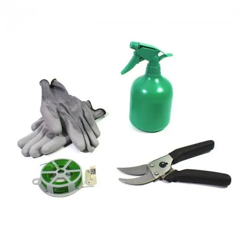 Набір садовий з 11 предметів з сумкою Lesko CG-6011 Black/Green