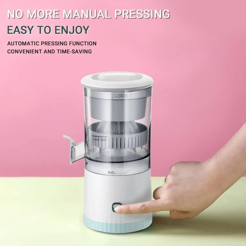 Портативний електричний міні соковитискач з USB-зарядкою від павербанку або мережі блендер для соку White/Green