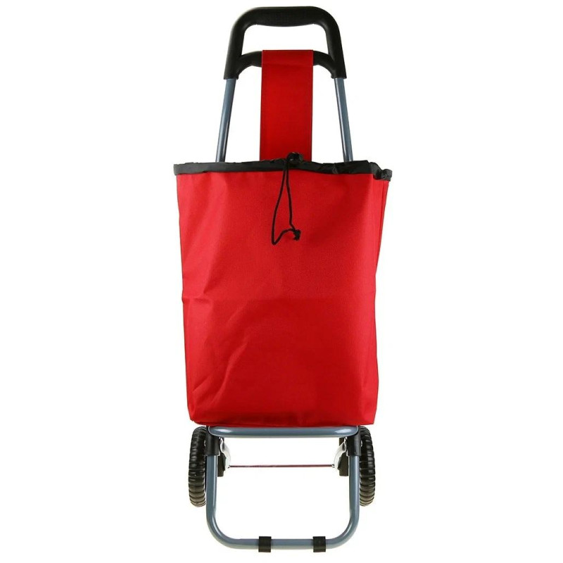 Складна сумка візок господарський 50х30х18см для покупок на колесах з ручкою SKK-02 Red