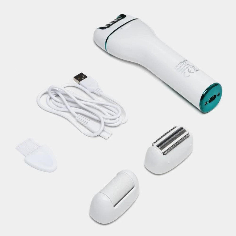 Бездротовий епілятор 3в1 жіночий з насадками для ніг і бікіні 5Вт VGR V-728 White