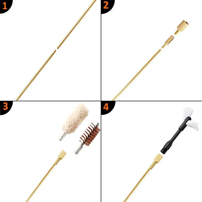 Набір для чищення зброї з 25 предметів в компактному алюмінієвому кейсі Lesko GK08