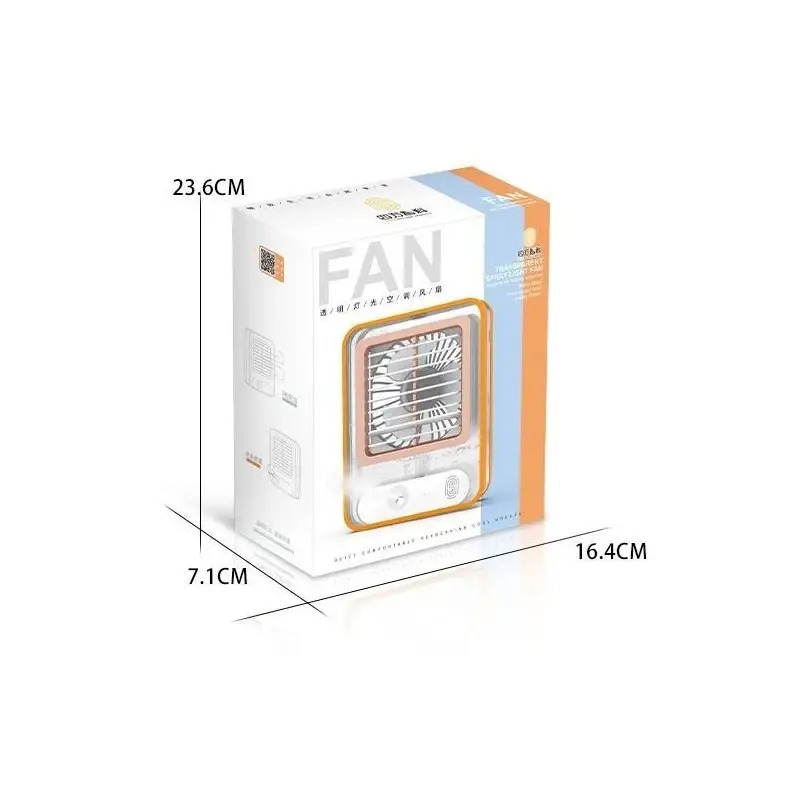 Зволожувач повітря з вентилятором та підсвічуванням USB 4Вт 13.8*5.5*17.8см Orange (NT9877)