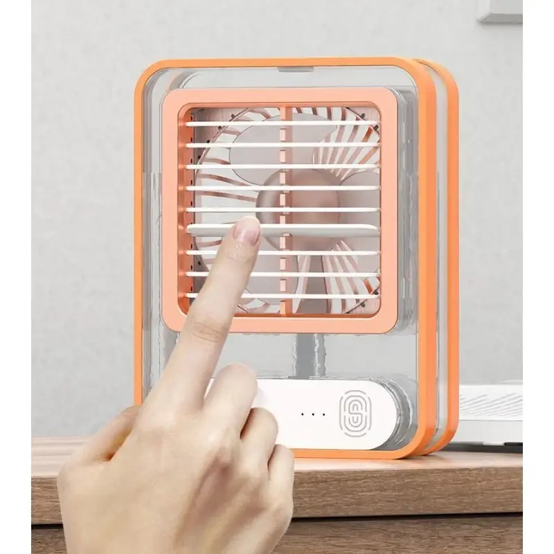 Зволожувач повітря з вентилятором та підсвічуванням USB 4Вт 13.8*5.5*17.8см Orange (NT9877)