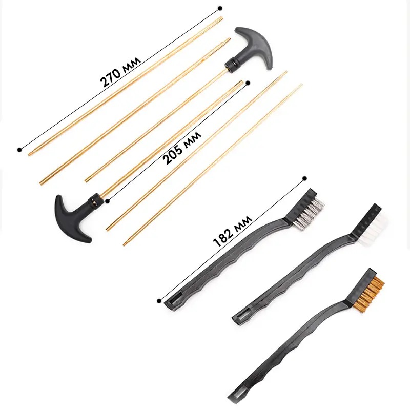 Набір для чищення зброї з 58 предметів в компактному пластиковому кейсі Lesko GK26