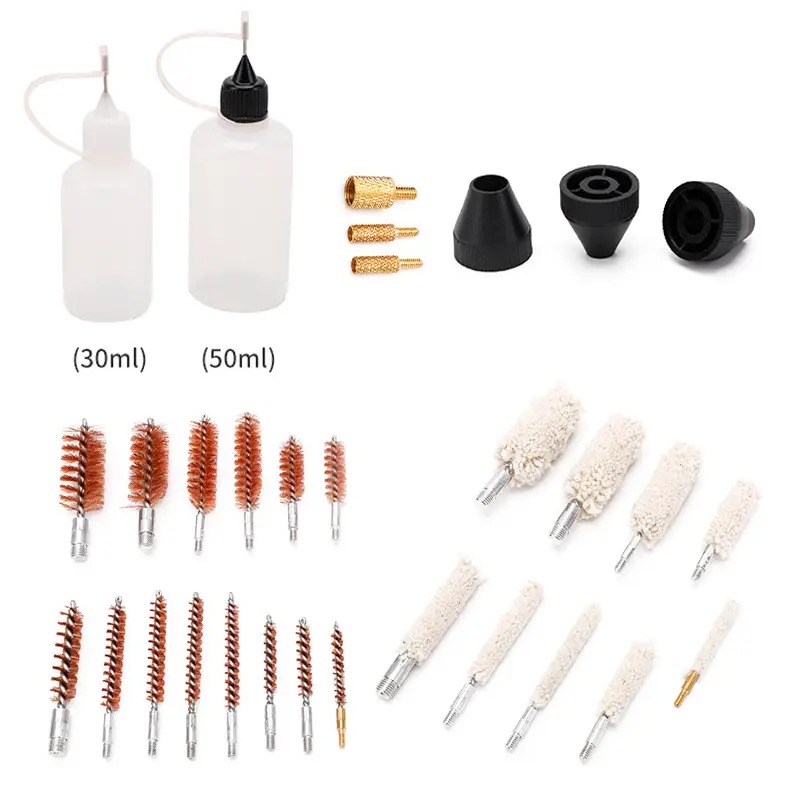 Набір для чищення зброї з 58 предметів в компактному пластиковому кейсі Lesko GK26