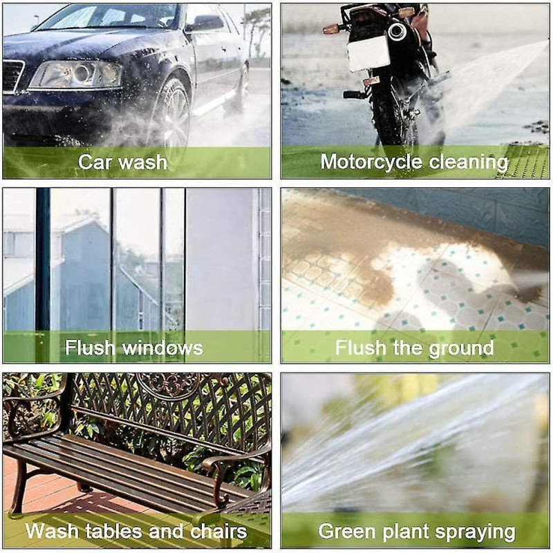 Насадка на шланг для поливу пістолет-розпилювач з 10 режимами високого тиску WATER GUN PRO 1291 Green Насадка на шланг для поливу пістолет-розпилювач з 10 режимами високого тиску WATER GUN PRO 1291 Green