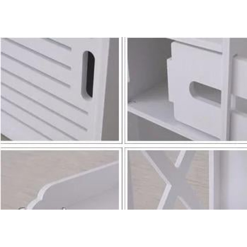 Висока пластикова полиця-стелаж на чотири яруси для ванної PK-03 120х20х20см White Висока пластикова полиця-стелаж на чотири яруси для ванної PK-03 120х20х20см White