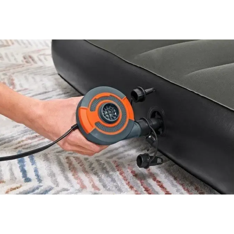 Надувний флокований двомісний матрац ПВХ з велюровим покриттям до 300кг Bestway 6713M 191x137x25см Olive