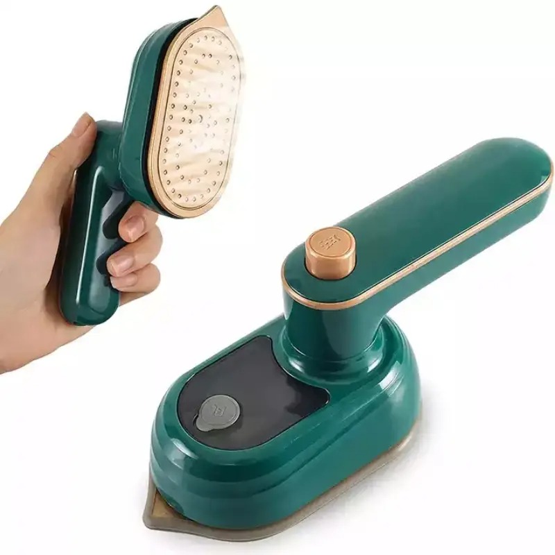 Портативна дорожня міні праска відпарювач для одягу електрична для сухого та вологого прасування 33 Вт Green