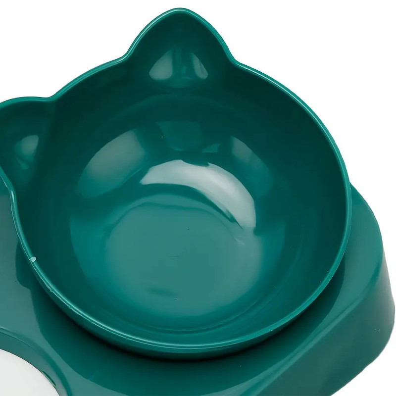 Миска для котів годівниця з напувалкою для невеликих і середніх порід 220*282*145мм Taotaopets 119906 Green