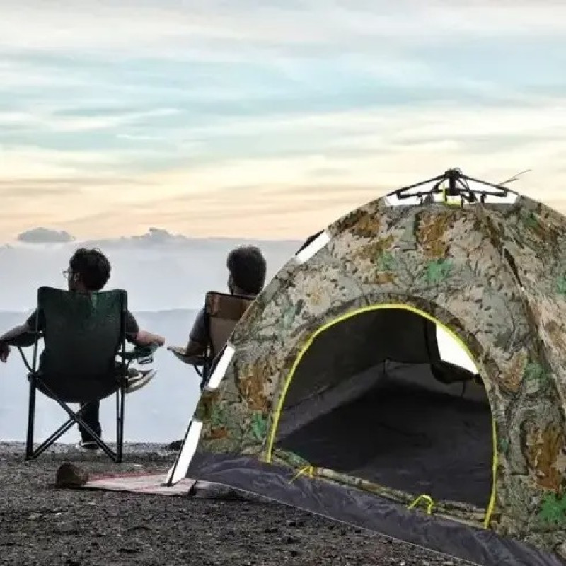 Туристичний автоматичний намет кемпінговий з каркасом на 4 місць 1-шаровий 200*250*150см Multicolor