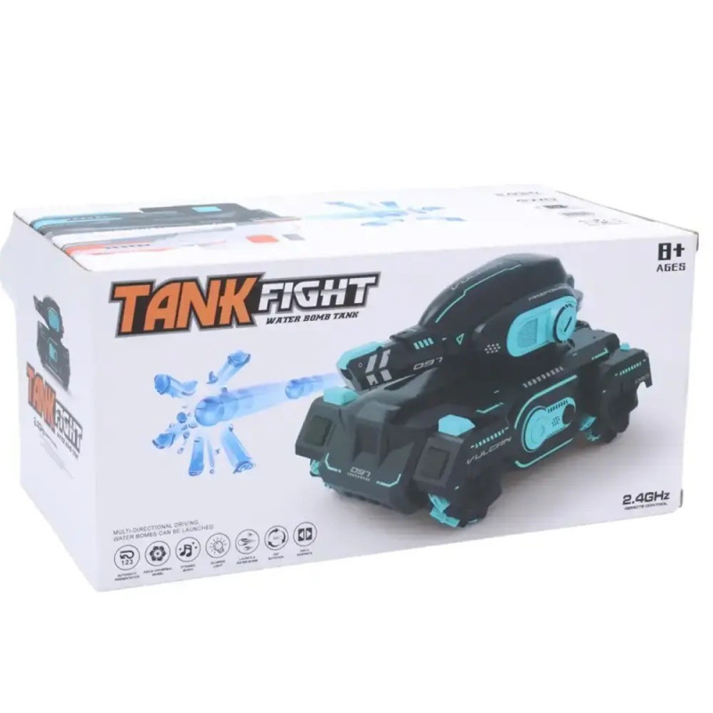 Танк всюдихідний стріляючий орбізами з пультом на радіокеруванні 2.4GHz до 40м 1200-10A Black/Blue