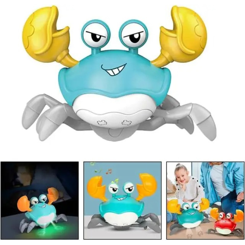 Інтерактивний іграшка Краб-робот Cartoon Crab HX155C зі звуковими та світловими ефектами для дітей від 3 років Blue Інтерактивний іграшка Краб-робот Cartoon Crab HX155C зі звуковими та світловими ефектами для дітей від 3 років Blue