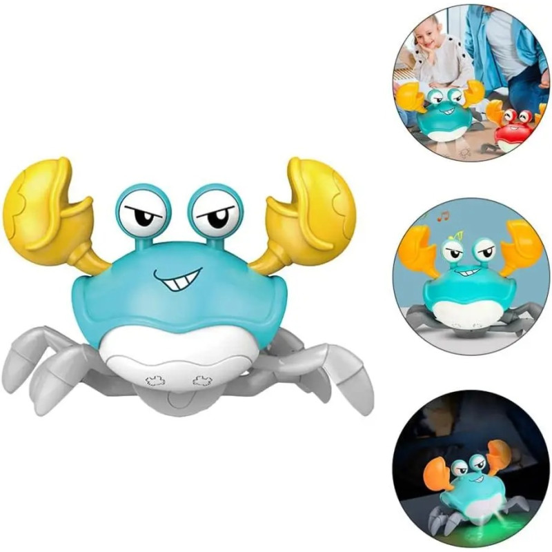 Інтерактивний іграшка Краб-робот Cartoon Crab HX155C зі звуковими та світловими ефектами для дітей від 3 років Blue Інтерактивний іграшка Краб-робот Cartoon Crab HX155C зі звуковими та світловими ефектами для дітей від 3 років Blue