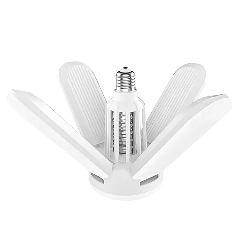 Світлодіодна лампа знищувач Lesko 4+1 пастка для комах та антимоскітний світильник 2в1 зі світлом E27 White