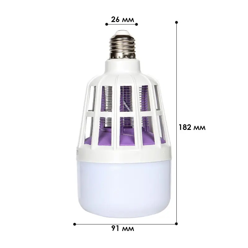 Світлодіодна лампа антимоскітна електрична пастка знищувач комарів для дому зі світлом Zapp Light White